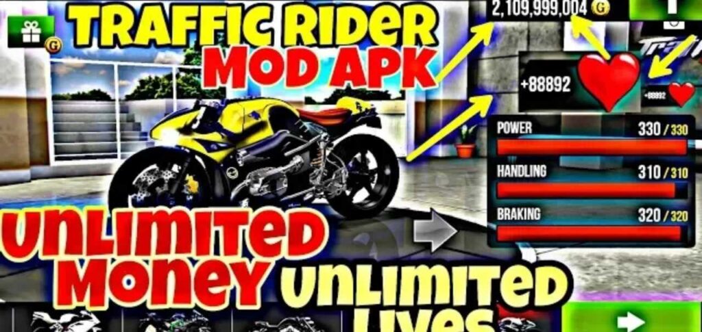 download traffic rider hack apk